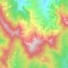 Kumaon topographic map, elevation, terrain