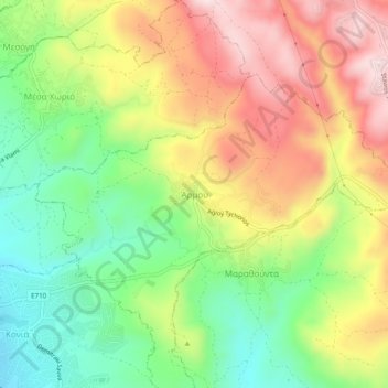Armou topographic map, elevation, terrain