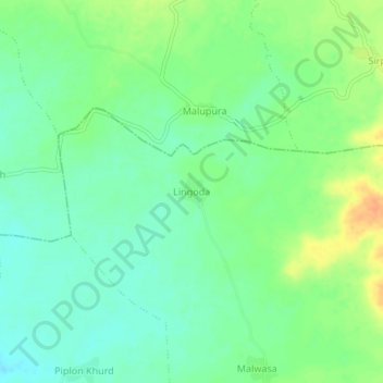 Lingoda topographic map, elevation, terrain