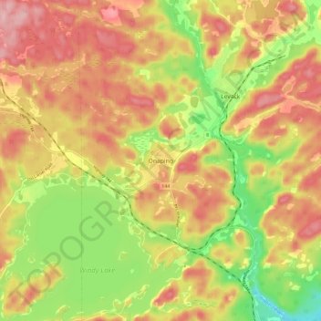 Onaping topographic map, elevation, terrain