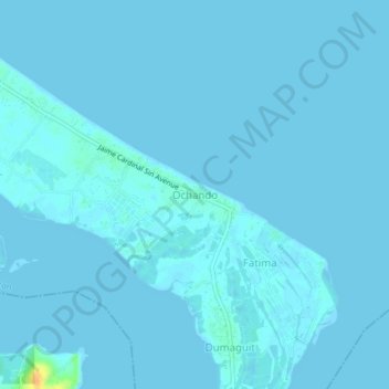 Ochando topographic map, elevation, terrain