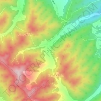 Kaloha topographic map, elevation, terrain