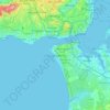 Costa da Caparica topographic map, elevation, terrain