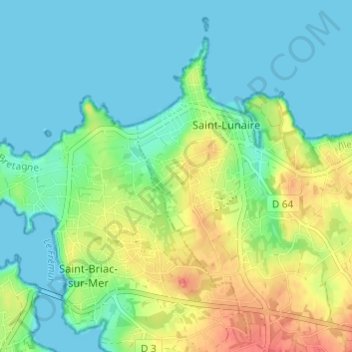 La Ville-Even topographic map, elevation, terrain
