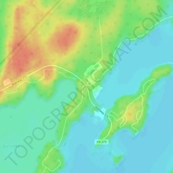 Paint Lake topographic map, elevation, terrain