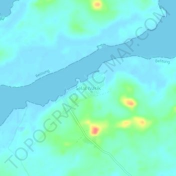 Selat Nasik topographic map, elevation, terrain