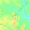 Oumé topographic map, elevation, terrain