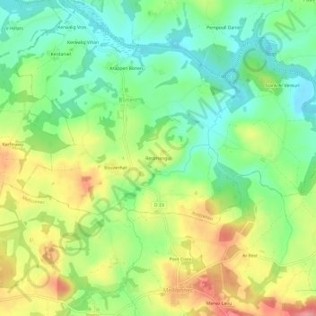 Restmengui topographic map, elevation, terrain
