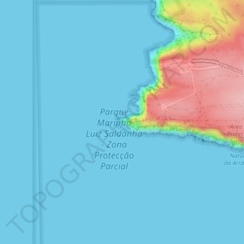 Cabo Espichel topographic map, elevation, terrain