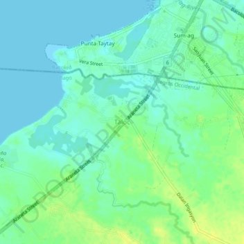 Taloc topographic map, elevation, terrain