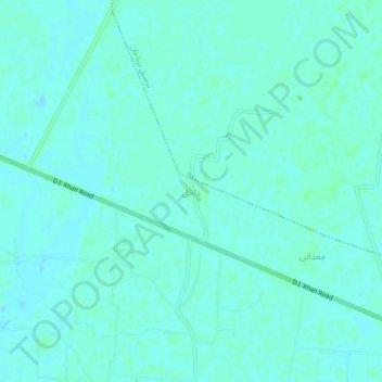 Dajil topographic map, elevation, terrain