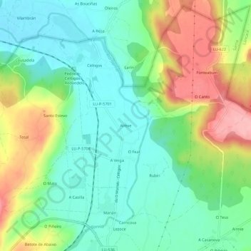 Airexe topographic map, elevation, terrain