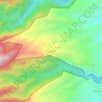 Penacio topographic map, elevation, terrain
