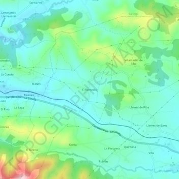 El Remediu topographic map, elevation, terrain