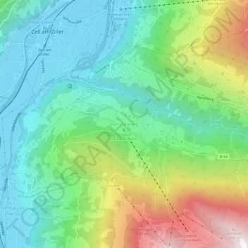 Hainzenberg topographic map, elevation, terrain