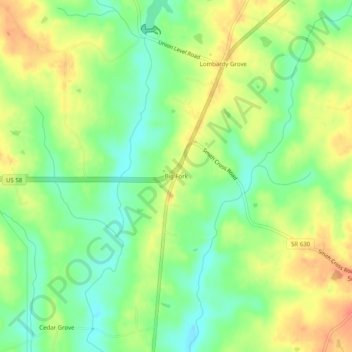 Big Fork topographic map, elevation, terrain