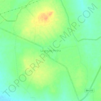 Lagoa da Pedra topographic map, elevation, terrain