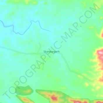 Shankargarh topographic map, elevation, terrain