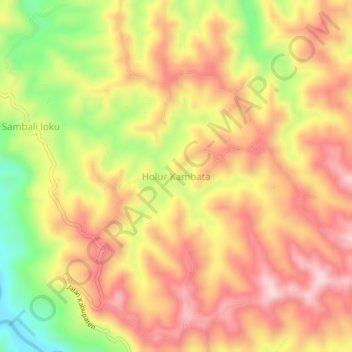 Holur Kambata topographic map, elevation, terrain