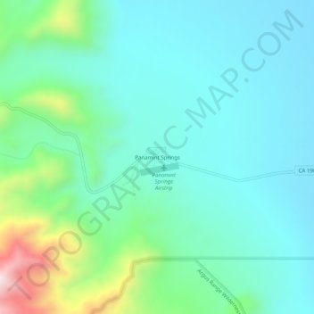 Panamint Springs topographic map, elevation, terrain