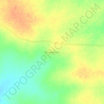 Molagavalli topographic map, elevation, terrain