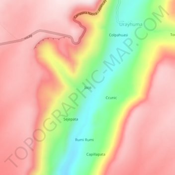 Isco topographic map, elevation, terrain