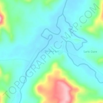 Gashaka topographic map, elevation, terrain