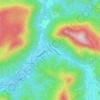 Gußwerk topographic map, elevation, terrain