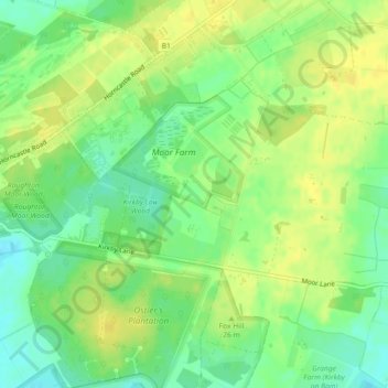 Heath Field topographic map, elevation, terrain