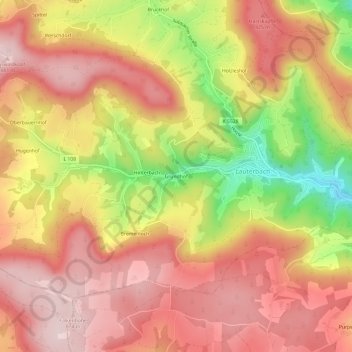 Grundhof topographic map, elevation, terrain