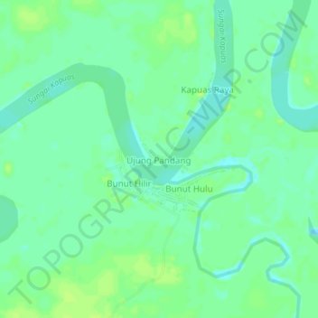 Ujung Pandang topographic map, elevation, terrain