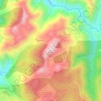 Mount Mataba topographic map, elevation, terrain