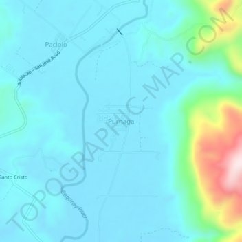 Purnaga topographic map, elevation, terrain