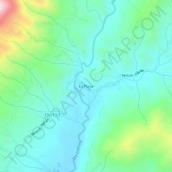 La Playa topographic map, elevation, terrain