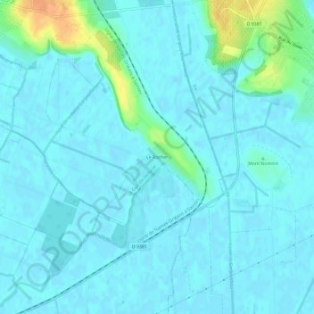 Le Rocher topographic map, elevation, terrain