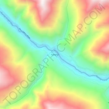 Tsetang topographic map, elevation, terrain