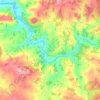 Angueira topographic map, elevation, terrain