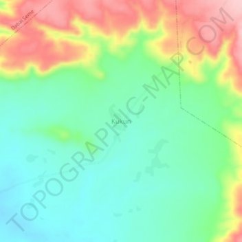 Kukun topographic map, elevation, terrain