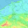 Bruges topographic map, elevation, terrain