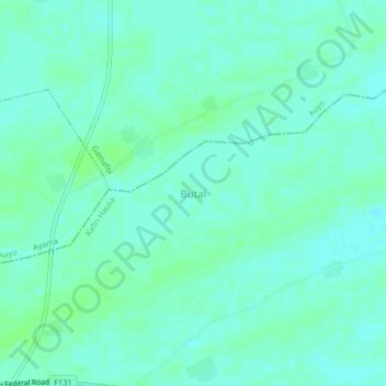 Butai topographic map, elevation, terrain