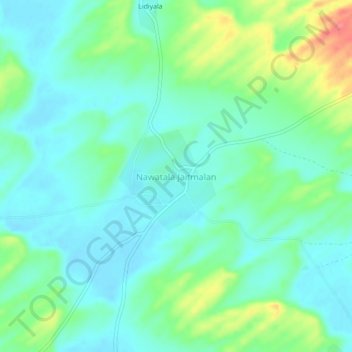 Nawatala Jaitmalan topographic map, elevation, terrain