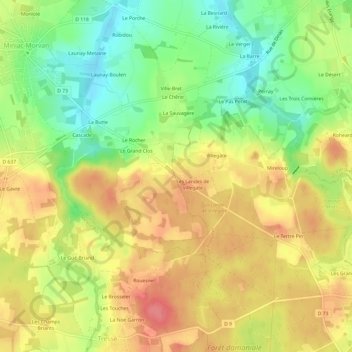 Le Point du Jour topographic map, elevation, terrain