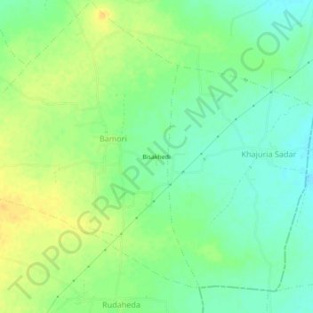 Bisakhedi topographic map, elevation, terrain