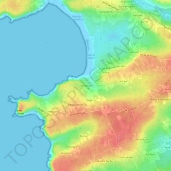 Kernaveno topographic map, elevation, terrain