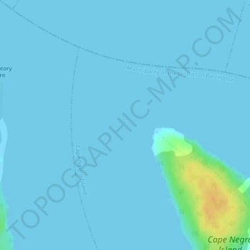 Blacksmiths Beach topographic map, elevation, terrain