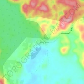 Dos Lagunas topographic map, elevation, terrain