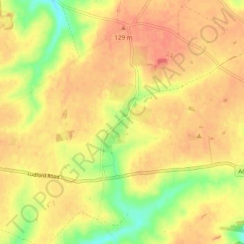 Kelstern topographic map, elevation, terrain