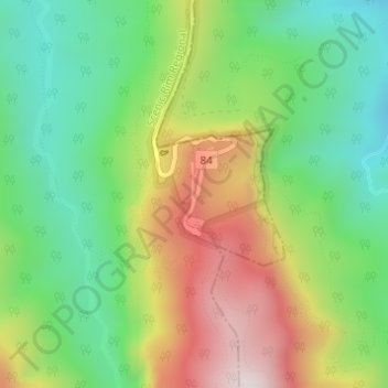 Binna Burra topographic map, elevation, terrain