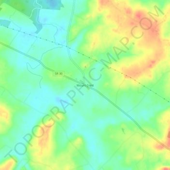 Mount Crest topographic map, elevation, terrain