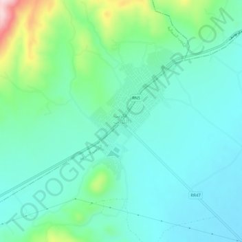 Al Krib topographic map, elevation, terrain